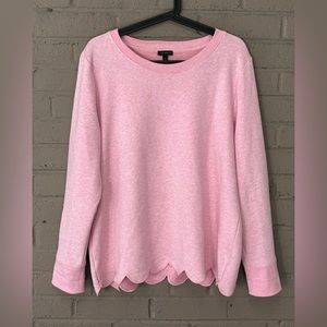 Talbots Pink scalloped edge top L